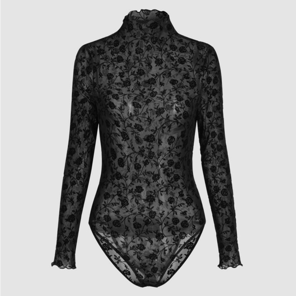 Lace Floral Bodysuit XS